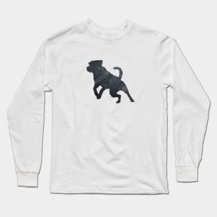 Rottweiler Art Black Silhouette Long Sleeve T-Shirt